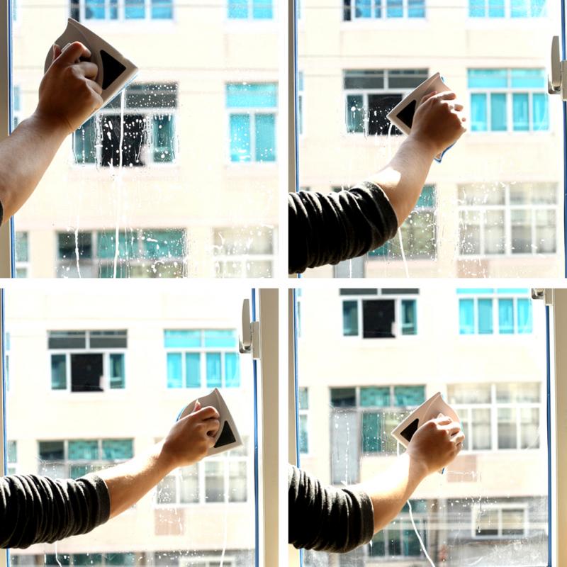 Double-Sided Magnetic Window Cleaner Scrubber