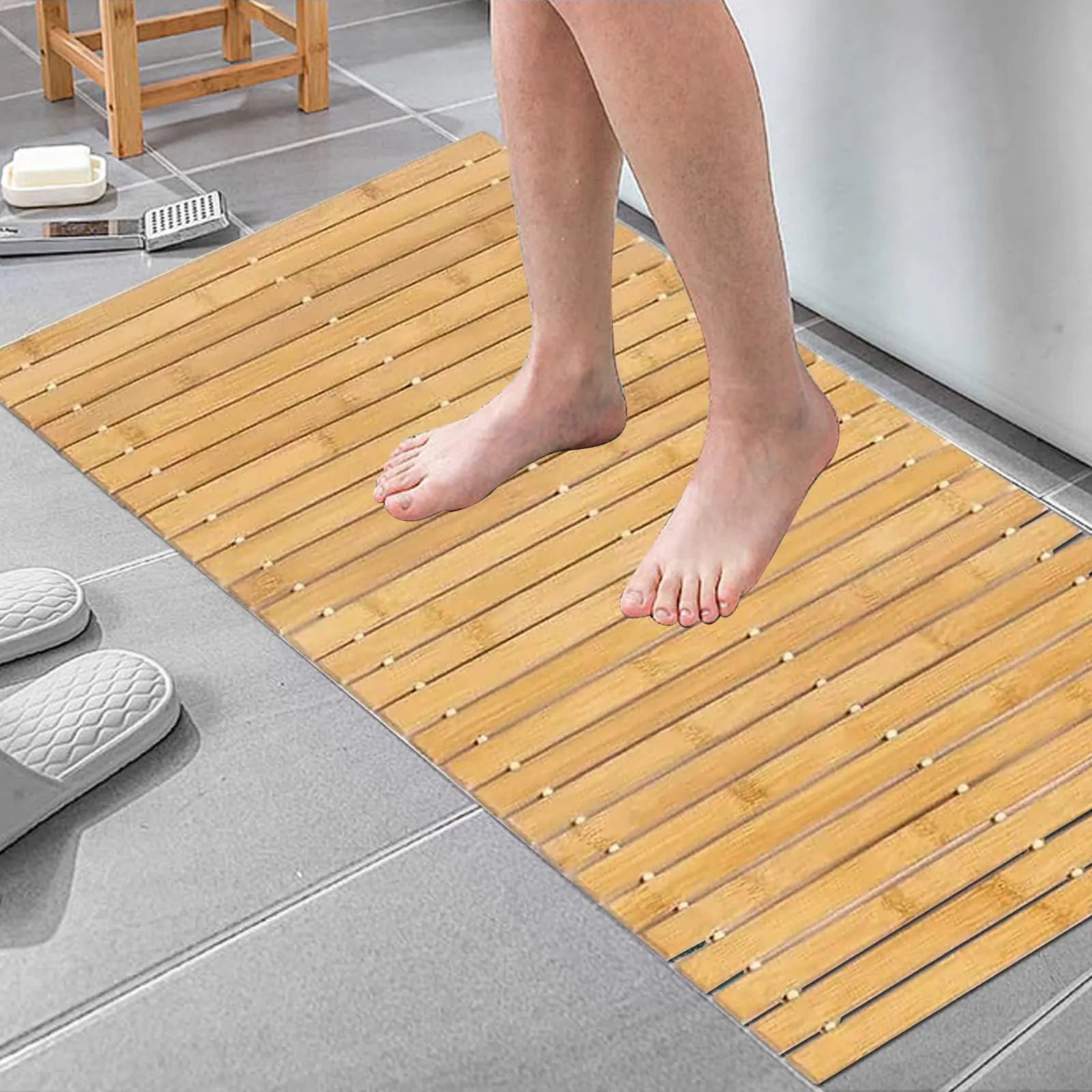 New Extra Large Bamboo Shower Mat